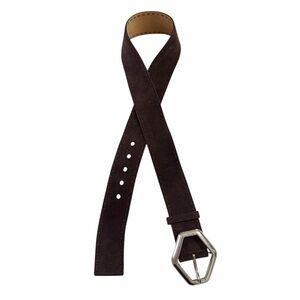 Vintage Y2K Prada Chocolate Brown Suede Belt